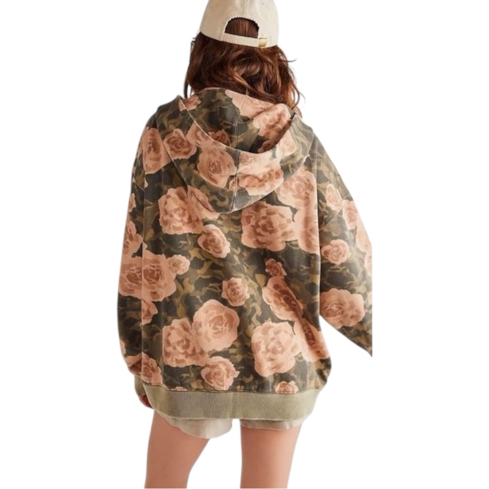 NWT We the Free People It's A‎ Vibe Oversized Floral Hoodie Sweatshirt Medium - Picture 3 of 7